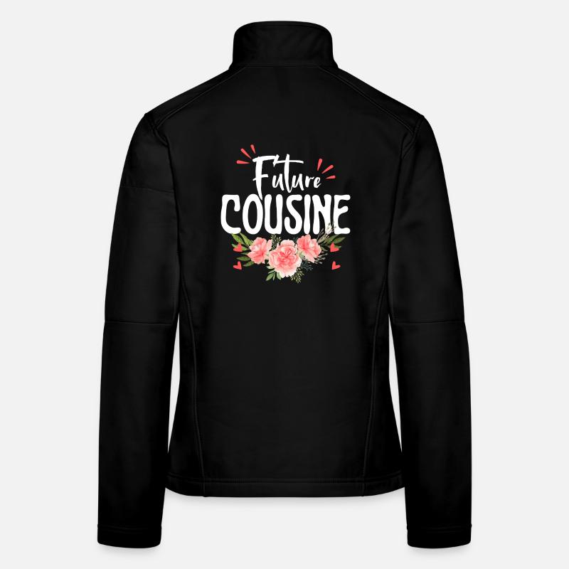 Future mamie, Annonce grossesse fleurie Veste en tissu softshell Femme