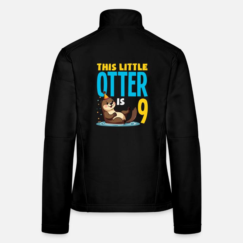 Cette loutre a 9 ans - Motif d’anniversaire mignon Veste en tissu softshell Femme
