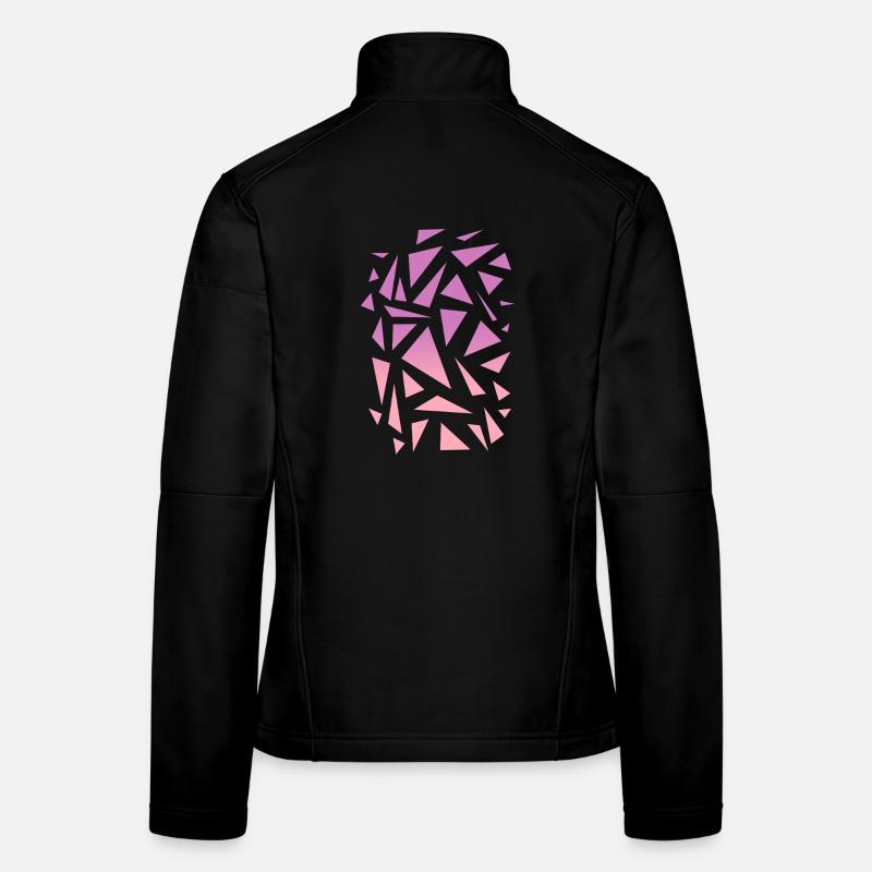 Triangle Pattern - Purple Pink Women's Softshell Jacket