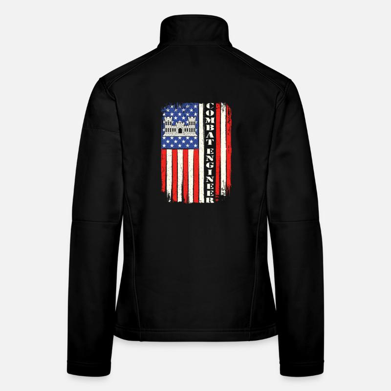 Combat Engineer Bold Patriotic Military Quote Women's Softshell Jacket