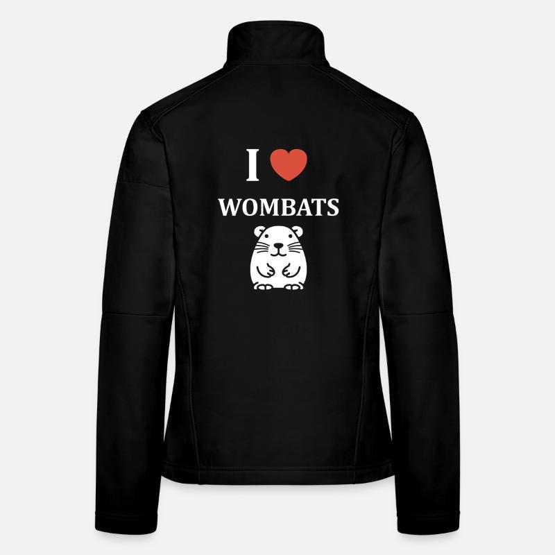 Ich liebe Wombats Frauen Softshelljacke