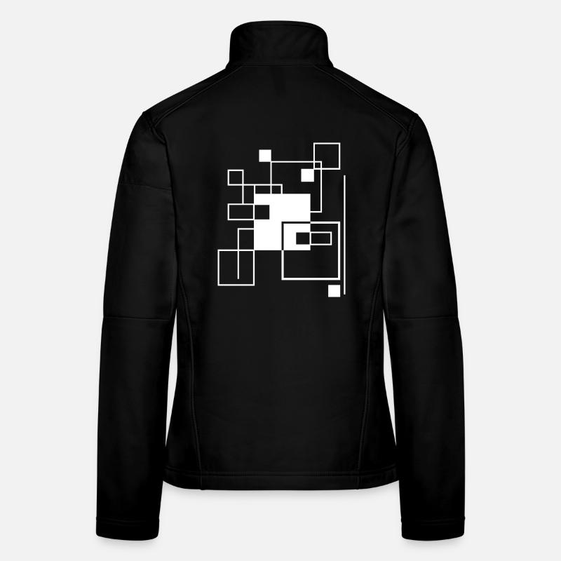 Composition géométrique de la mosaïque Veste en tissu softshell Femme