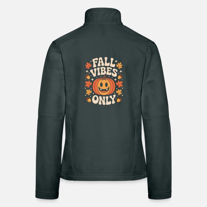 Fall Vibes Only Fall Pumpkin Halloween Mood Women's Softshell Jacket