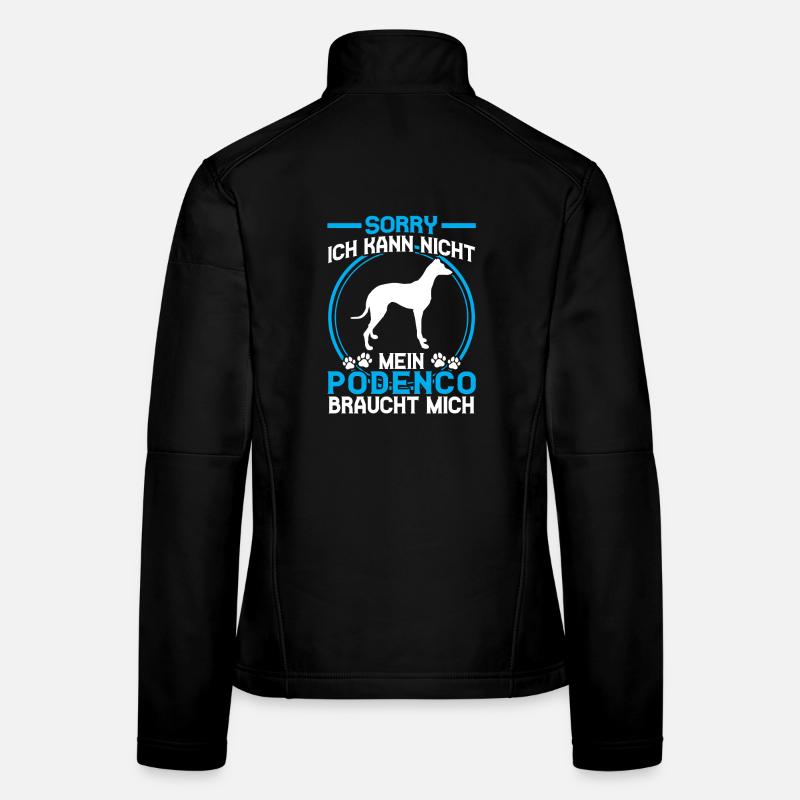 Podenco a besoin de moi Lévrier espagnol Veste en tissu softshell Femme