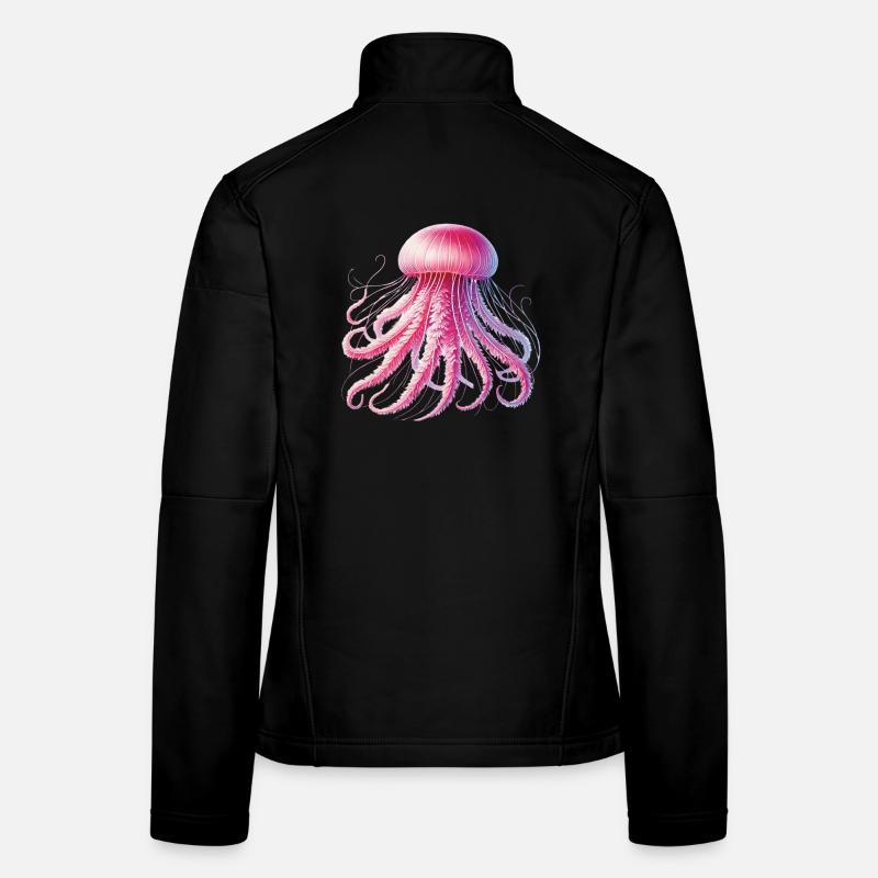 Jellyfish Sea Creatures Carnival Tentacles Fire Jellyfish Women's Softshell Jacket