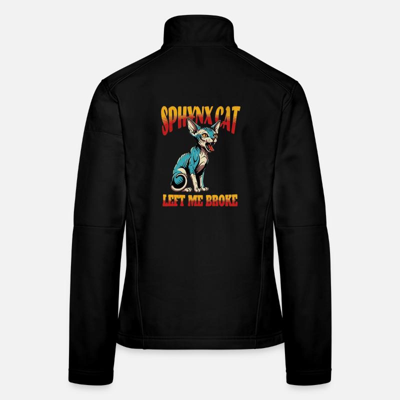 Sphynx Katze lustig - Frauen Softshelljacke - Schwarz