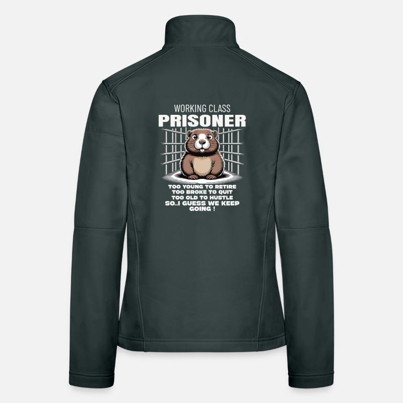 Monday Trapped Work Funny Work Outfit Women's Softshell Jacket