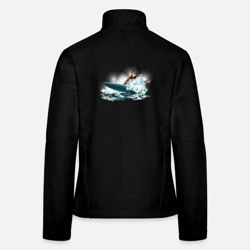 Surfer Storm Wave Surfer Women's Softshell Jacket
