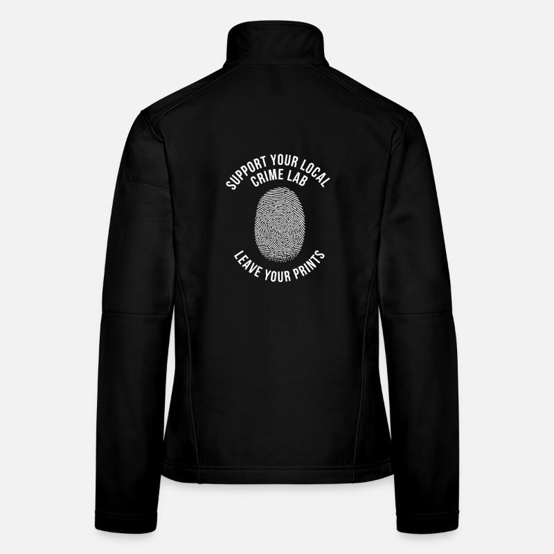 Empreinte digitale de l’enquêteur en sciences judiciaires Veste en tissu softshell Femme