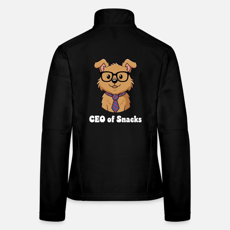 PDG de Snacks Dog with Glasses Veste en tissu softshell Femme