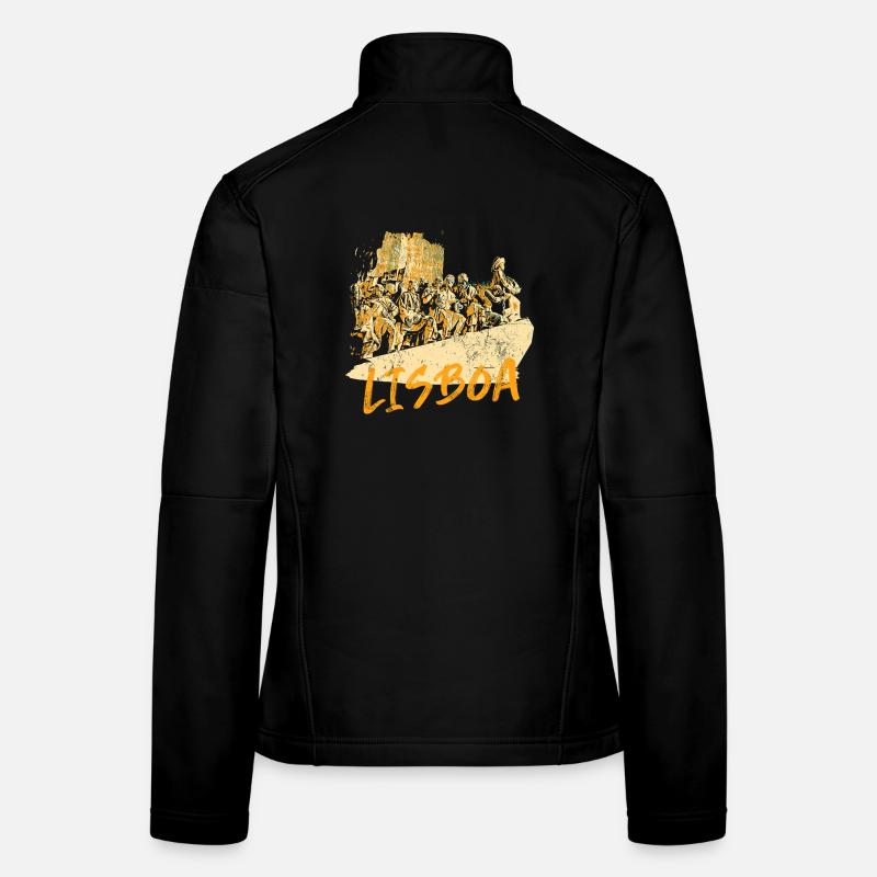 Monument Discoveries Lissabon ocker Illustration Frauen Softshelljacke