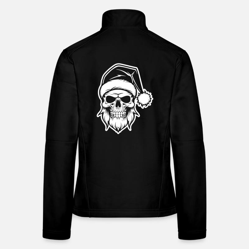 Weihnachtsmann Totenkopf Frauen Softshelljacke