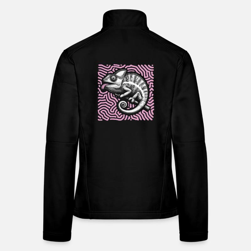 Chamäleon Pastell Stammeskunst Frauen Softshelljacke