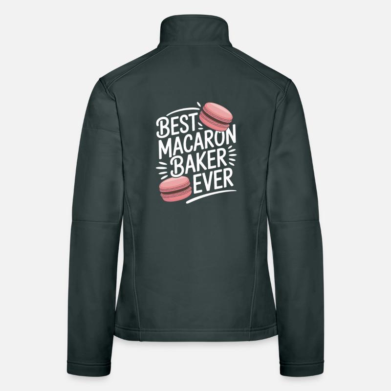 Macaron Desserts Français Veste en tissu softshell Femme