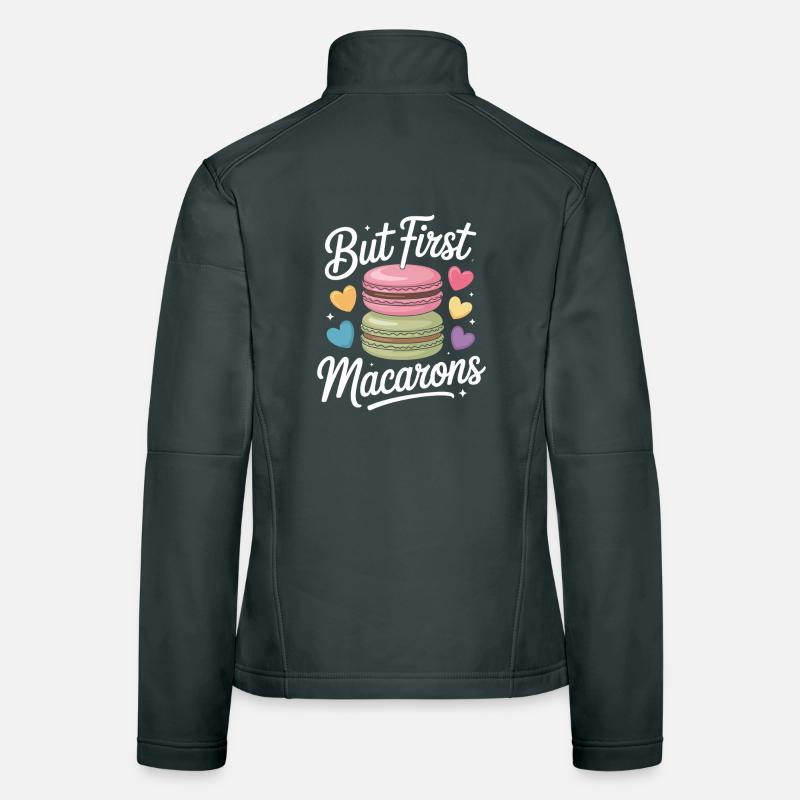 Macaron Desserts Français Veste en tissu softshell Femme