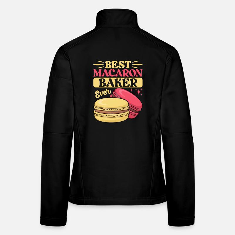 Macaron Desserts Français Veste en tissu softshell Femme
