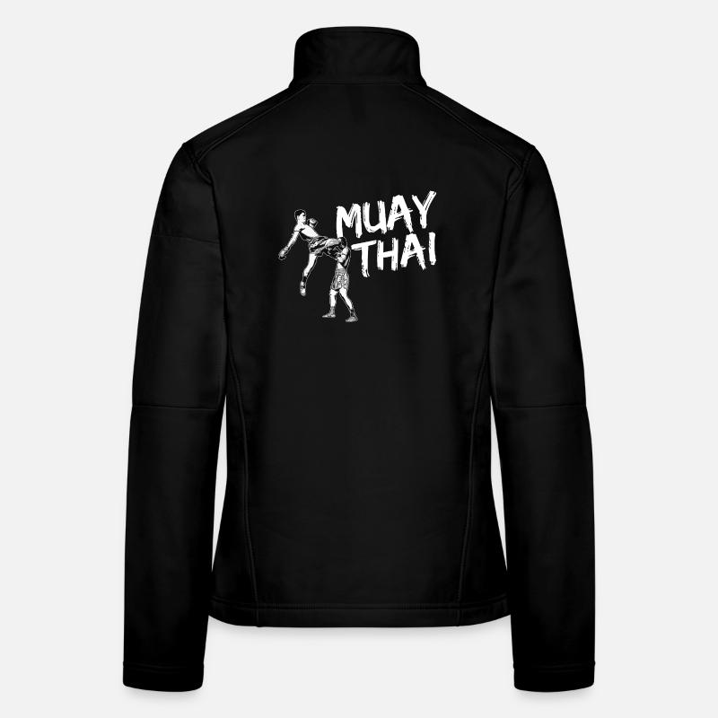Muay Thai Flying Knee Women's Softshell Jacket