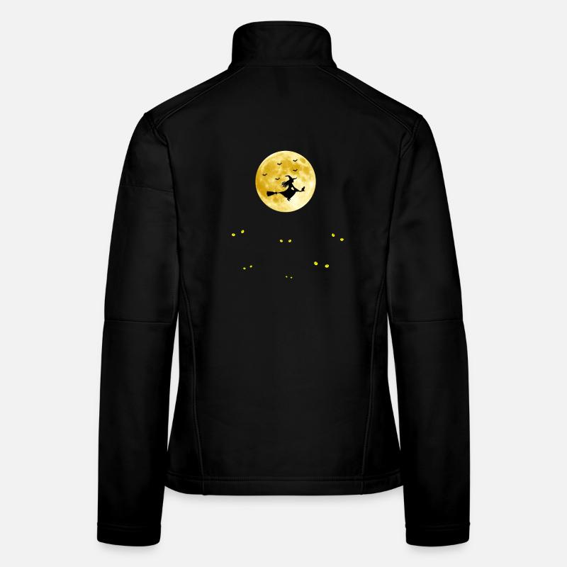 Mondnächte Hexenflug - Frauen Softshelljacke - Schwarz