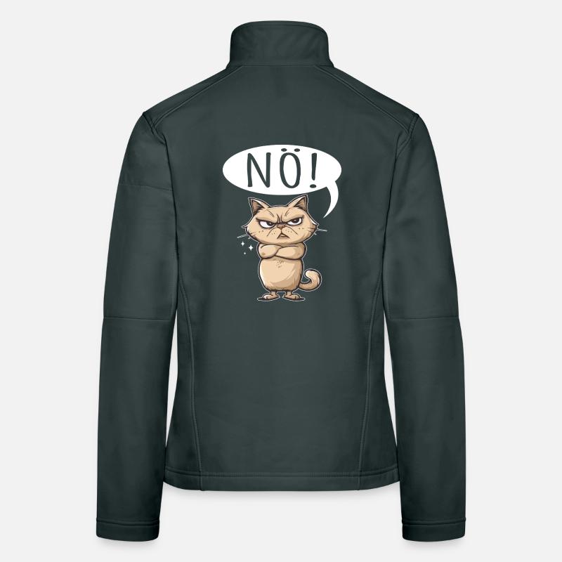 non facile non non chat chat drôle de dicton Veste en tissu softshell Femme