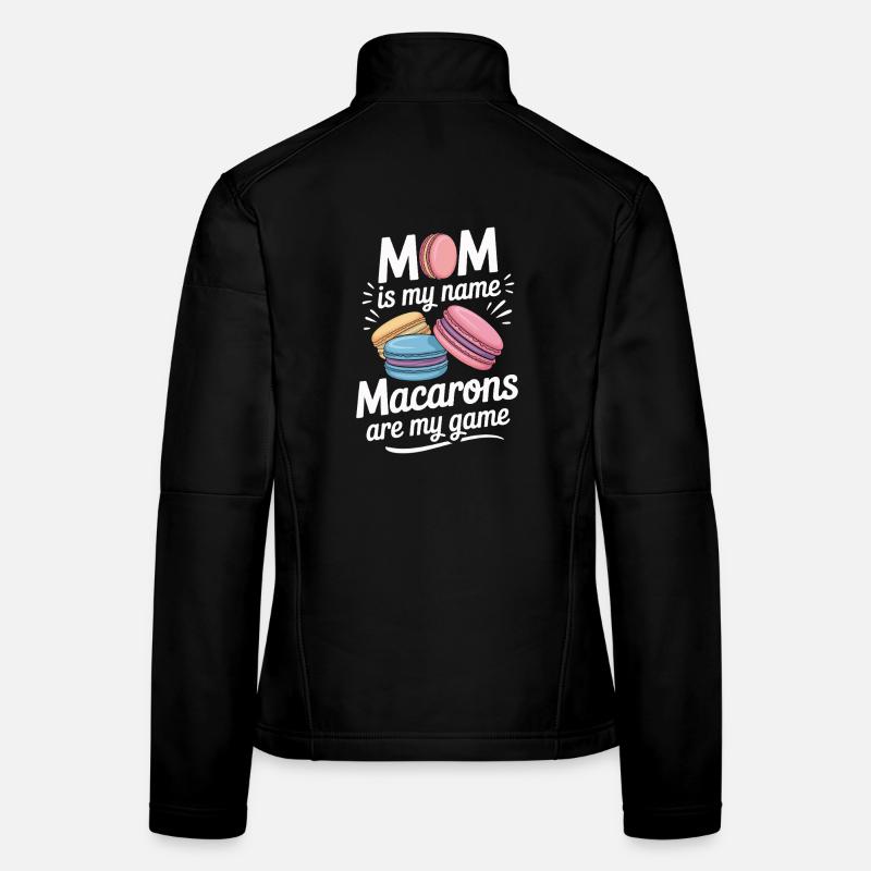 Macaron Desserts Français Veste en tissu softshell Femme