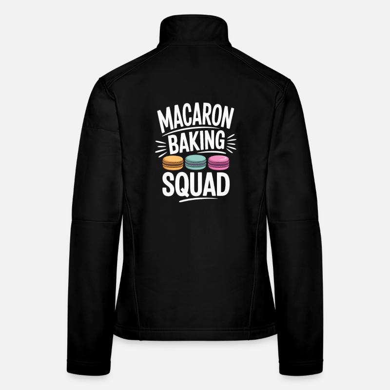Macaron Desserts Français Veste en tissu softshell Femme