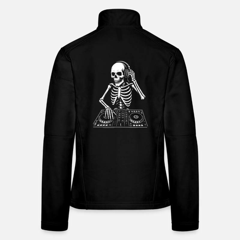 Skelett-DJ auf dem Deck Frauen Softshelljacke