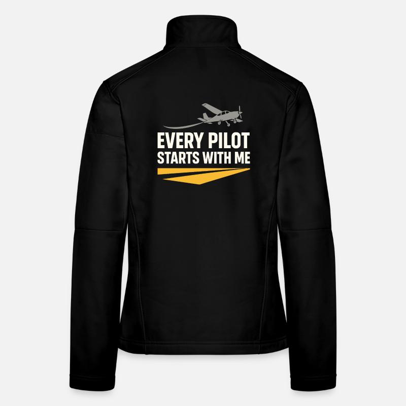 Instructeur de vol Cfi Pilote Instructeur d’aviation Veste en tissu softshell Femme