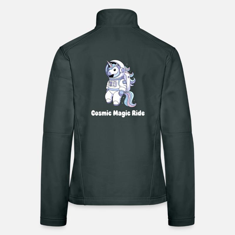 Kosmische Einhorn Raumfahrt Frauen Softshelljacke