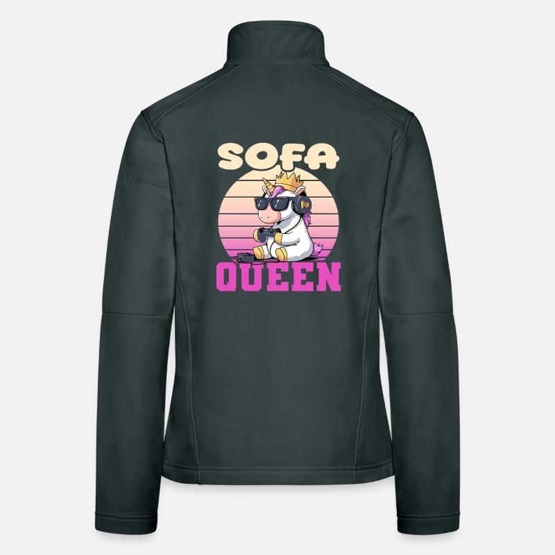 Sofa Queen - Einhorn zocken Frauen Softshelljacke