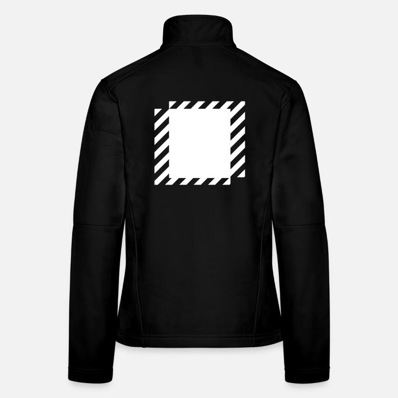 conception de lignes et de carrés Veste en tissu softshell Femme