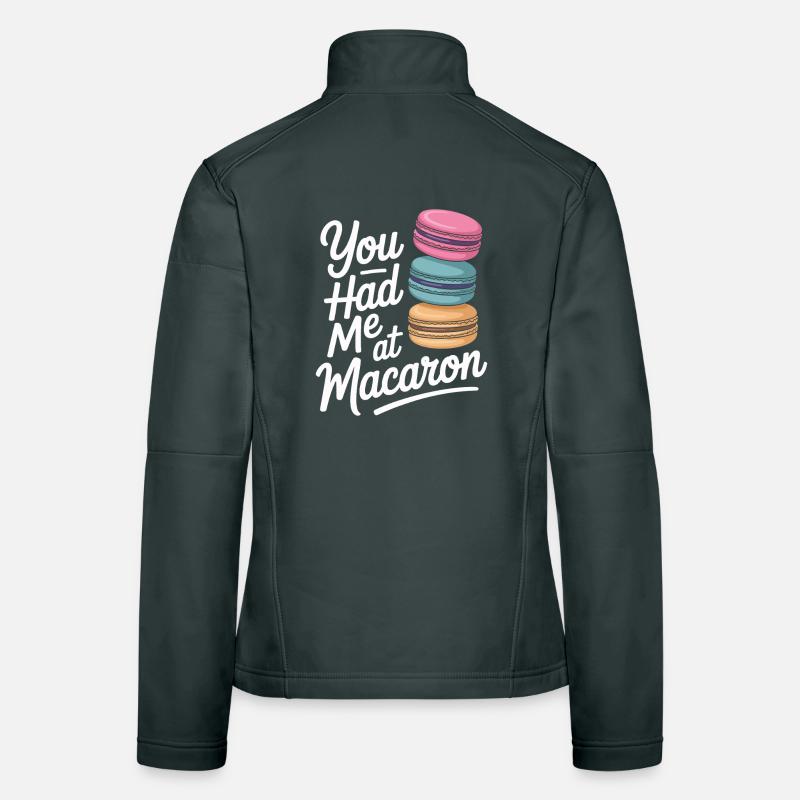 Macaron Desserts Français Veste en tissu softshell Femme