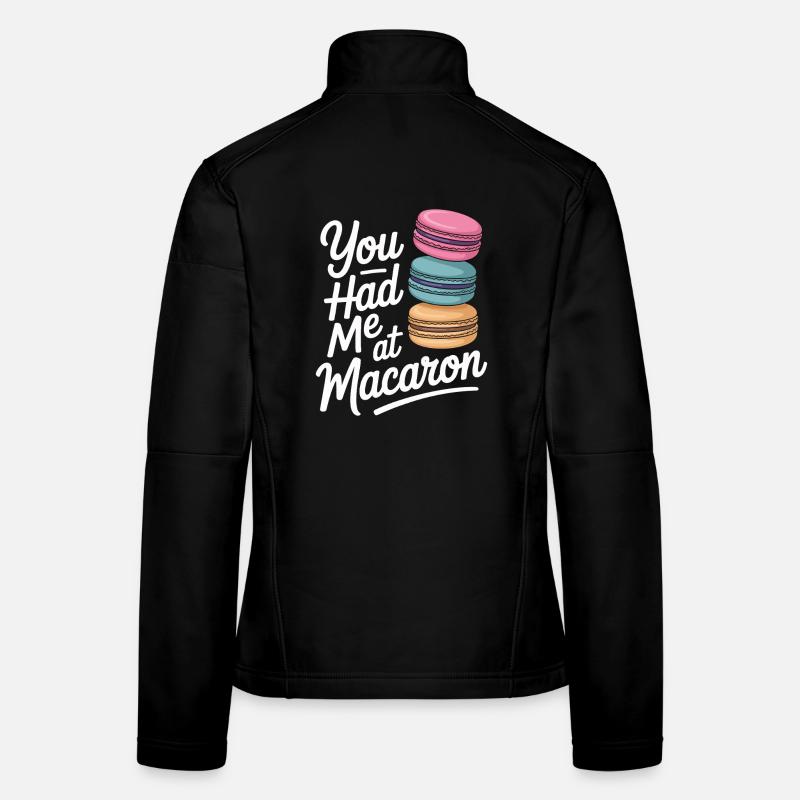 Macaron Desserts Français Veste en tissu softshell Femme
