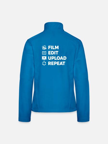 Videobearbeitung Filmerstellung Ersteller von Inhalten - Frauen Softshelljacke - Schwarz - Hinten
