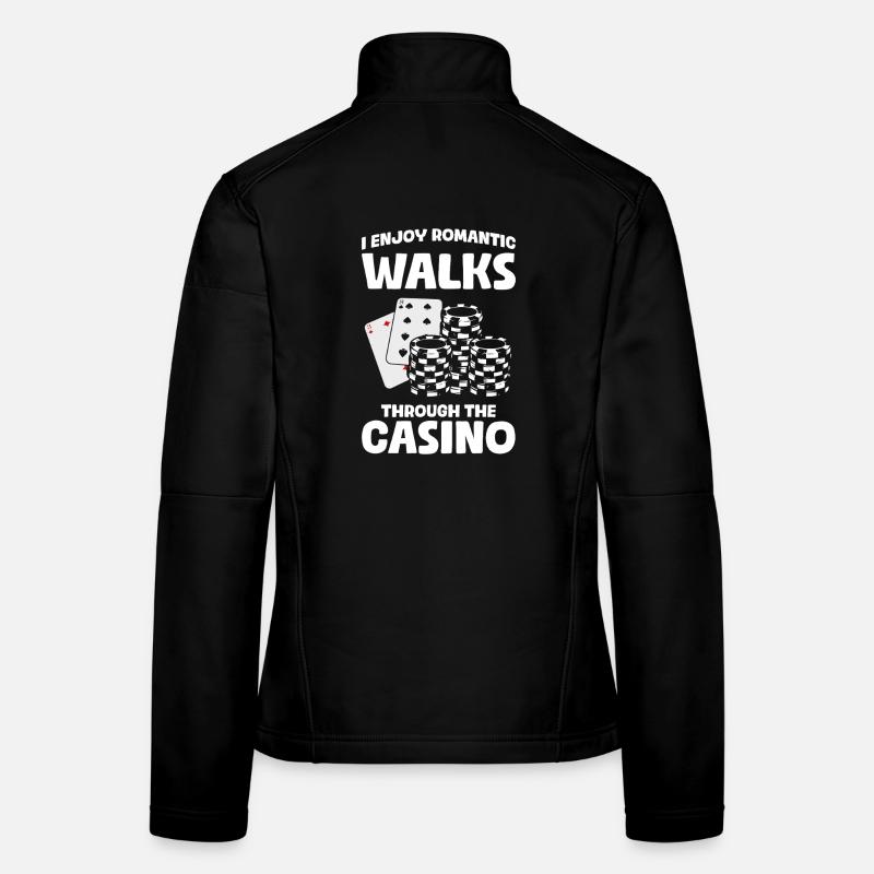 Romantic walks Casino Gambling Funny Player Women's Softshell Jacket