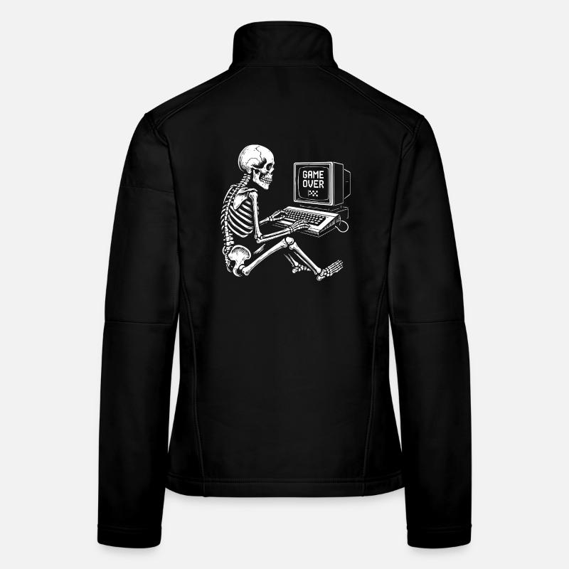 Skeleton Gamer sur console Veste en tissu softshell Femme