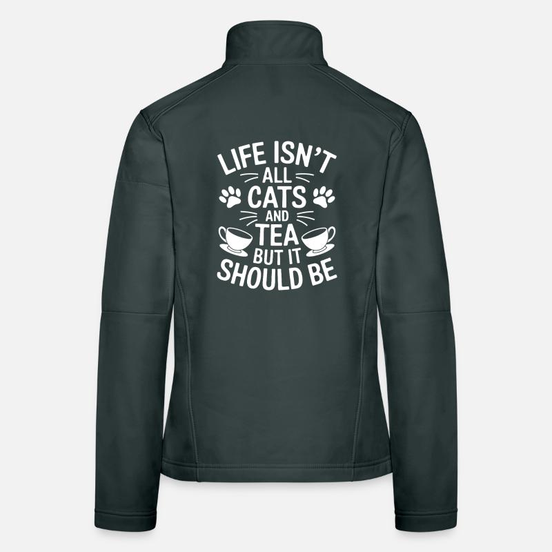 Tea Saying Cats Funny Tea Gift Women's Softshell Jacket