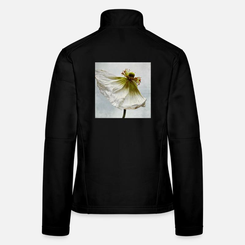 White Poppy Frauen Softshelljacke