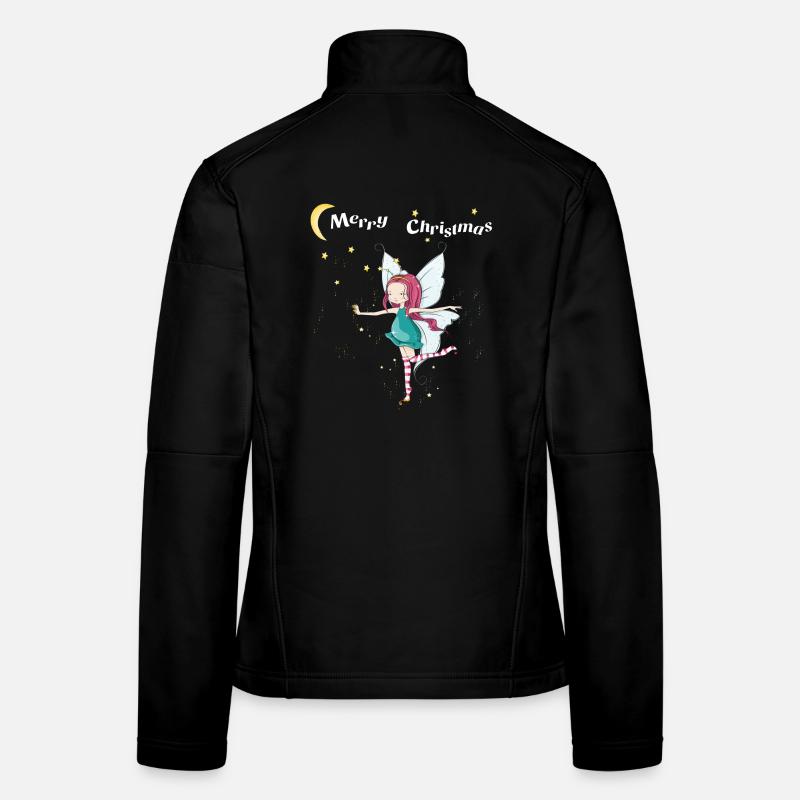 Merry Christmas - Frauen Softshelljacke - Schwarz