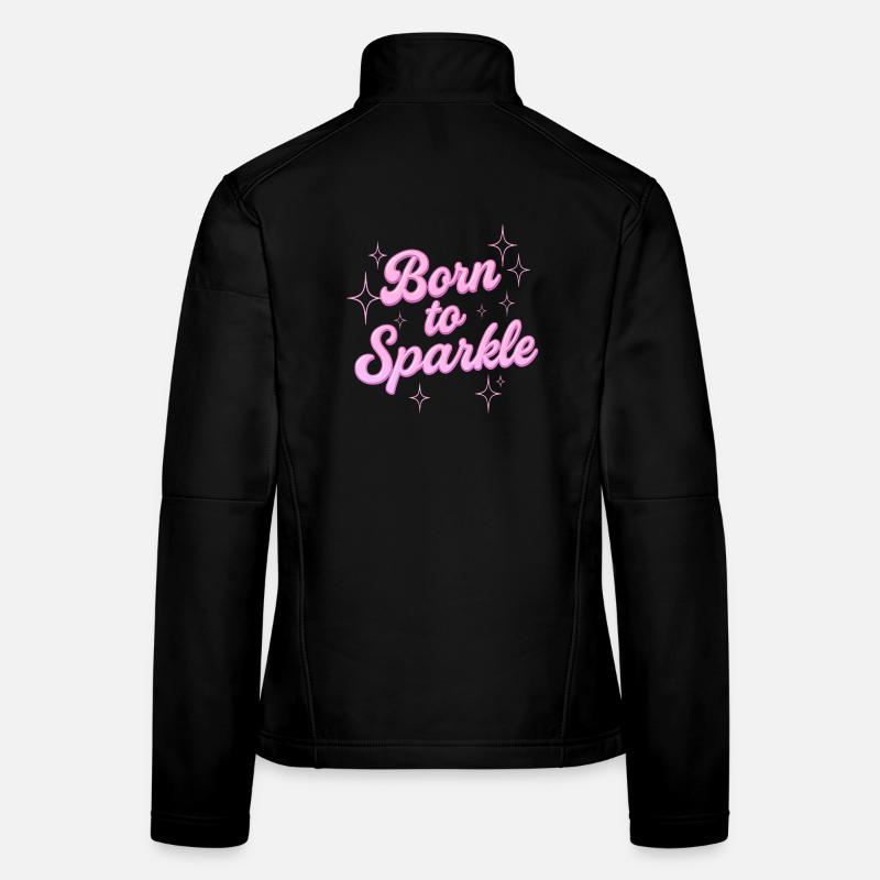 Né pour briller / Y2K Statement Design Veste en tissu softshell Femme