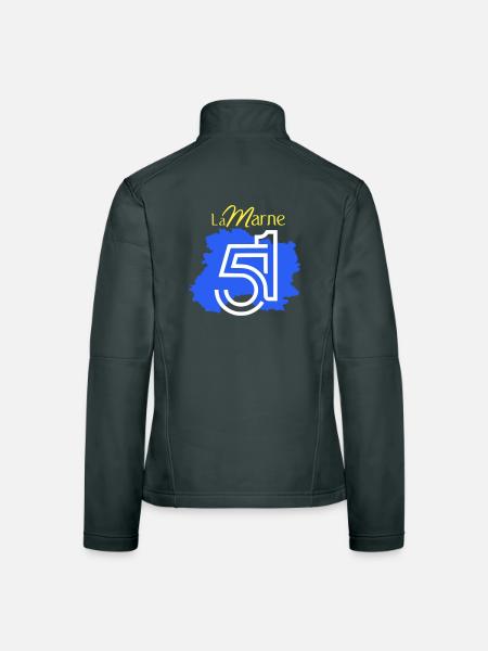 Die Marne 51 - Frauen Softshelljacke - Schwarz - Hinten
