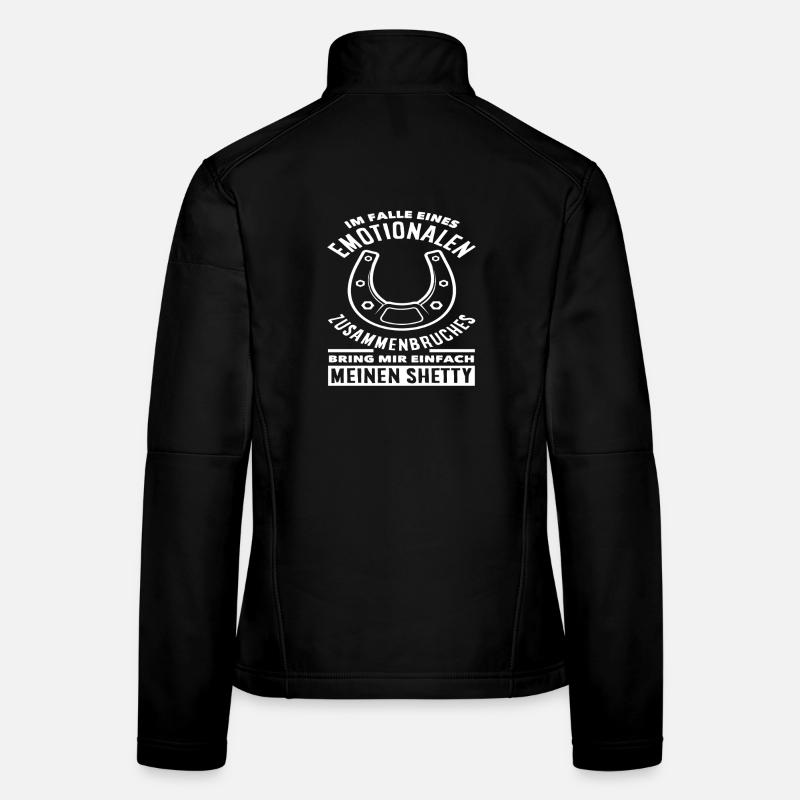 Pferdemädchen Reiten Ponyfans Reiter Shetty Pony - Frauen Softshelljacke - Schwarz