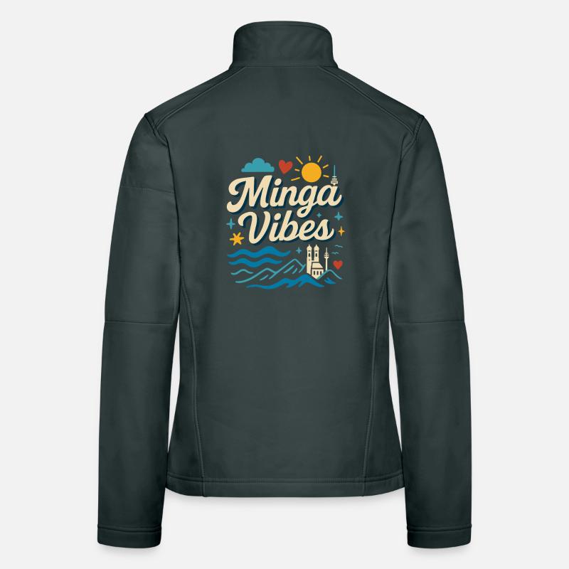 Minga Vibes Munich Skyline Design Women's Softshell Jacket