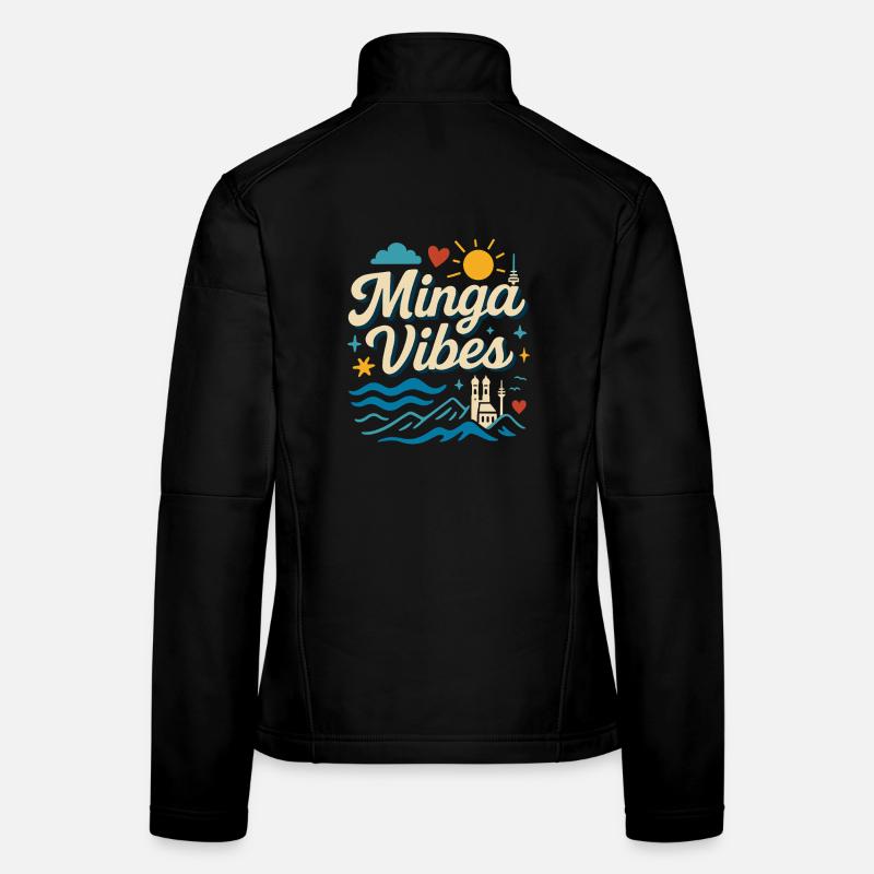 Minga Vibes München Skyline Design Frauen Softshelljacke