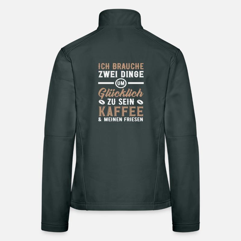 Friese Kaffee Pferd Pferdemädchen Reiten Ponyfans Frauen Softshelljacke