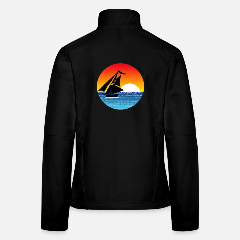 Sailboat at sunset Women's Softshell Jacket
