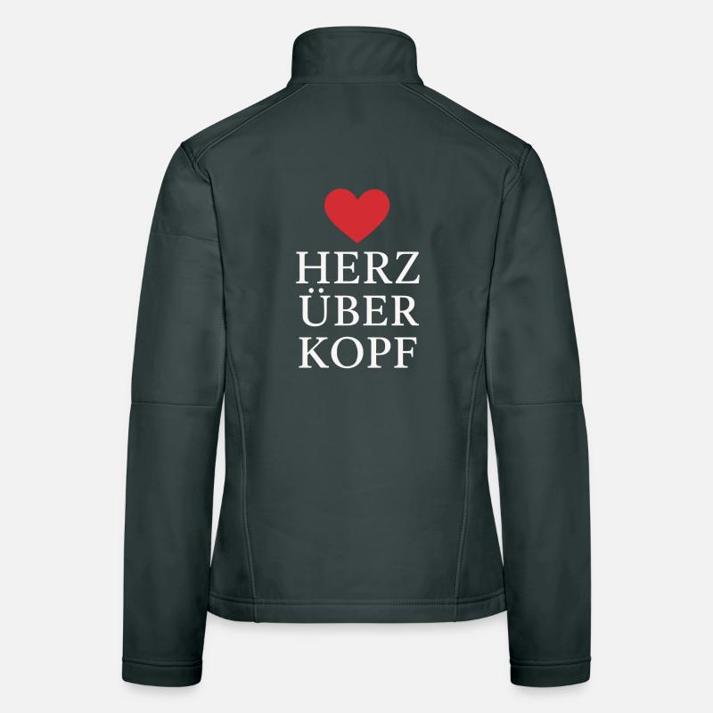 Herz über Kopf Love Statement Design Frauen Softshelljacke