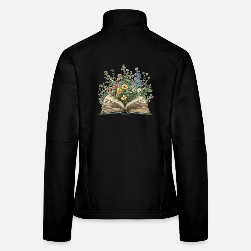 Book with flowers Women's Softshell Jacket