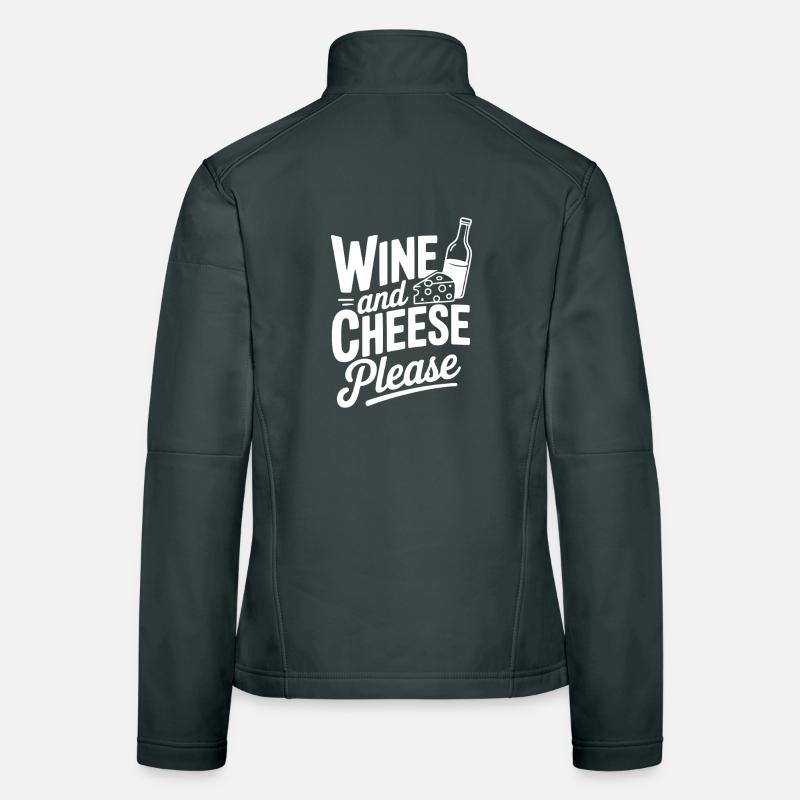 Wein und Käse bitte Frauen Softshelljacke