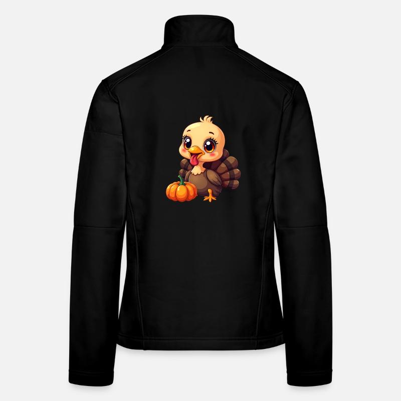 Bébé dinde de Thanksgiving Veste en tissu softshell Femme