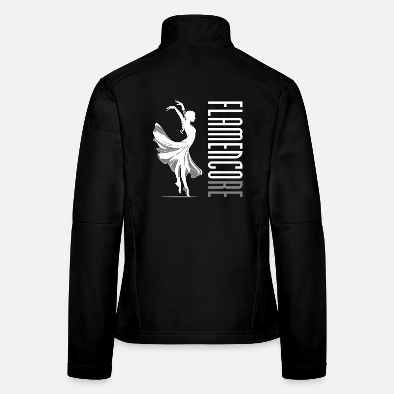 Flamencore Weiß - Frauen Softshelljacke - Schwarz